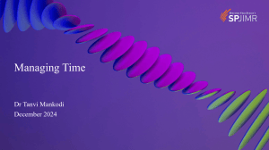 Managing Time: Strategies for Students