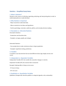 Statistics Simplified Study Notes