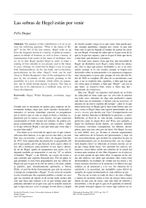 El futuro de Hegel: Las sobras que est&aacute;n por venir