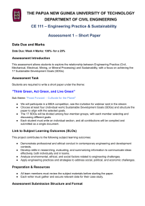 CE 111 Engineering Practice & Sustainability Assessment 1