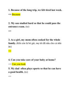 English Grammar Exercises: Sentence Rewriting & Vocabulary