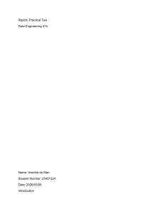 Data Engineering 414 Practical Two: Linear Regression from Scratch
