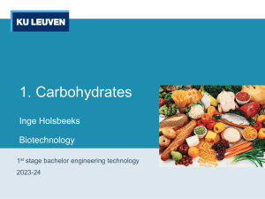 Carbohydrates in Biotechnology: Lecture Slides
