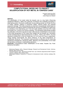 Computational Modeling for Hot Metal Solidification in Torpedo Cars