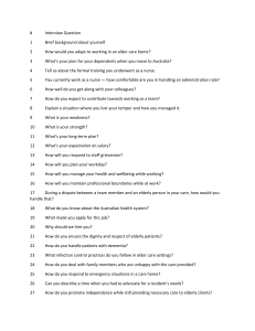 Nurse Elder Care Interview Questions Australia