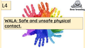 L4: Safe and Unsafe Physical Contact Lesson