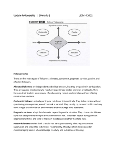 Follower Styles in Leadership: 5 Types Explained