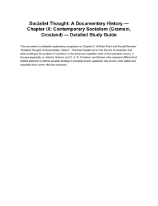 Socialist Thought: Gramsci & Crosland Study Guide