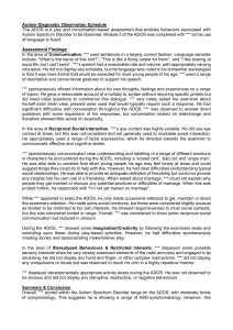 Ados Module 4 Report Examples ADOS-M4 Algorithm Replication Study: Autism Diagnosis