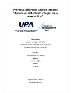 C&aacute;lculo Integral en Aeron&aacute;utica: Sustentaci&oacute;n y Momento Flector