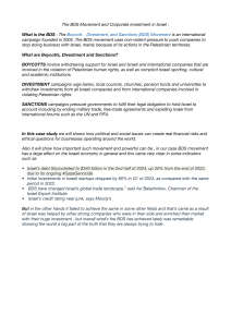BDS Movement & Corporate Investment in Israel