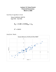 Lecture 12: Fama French Financial Economics Case Study