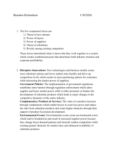 Business Strategy Concepts: Five Forces, Value Chain, Competitive Strategies