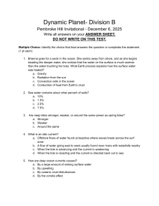 Dynamic Planet Division B Oceanography Test
