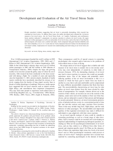 Development and Evaluation of the Air Travel Stress Scale