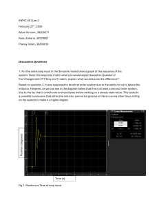 ENMC 461 Lab 2: System Response Analysis in Simulink