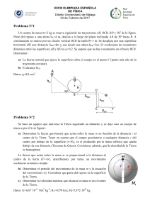 XXVIII Olimpiada Espa&ntilde;ola de F&iacute;sica - Problemas de F&iacute;sica