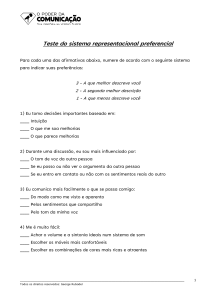 Teste do Sistema Representacional Preferencial