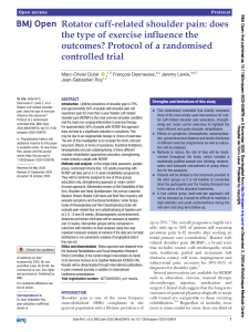 Rotator Cuff Exercise Protocol: RCT on Exercise Types for Shoulder Pain