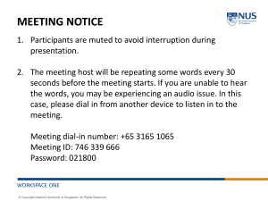 NUS Workspace ONE Meeting Notice & Enrollment Guide