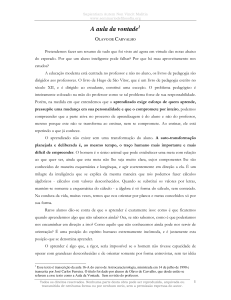 Aula da Vontade: Vontade e Aprendizado em Filosofia