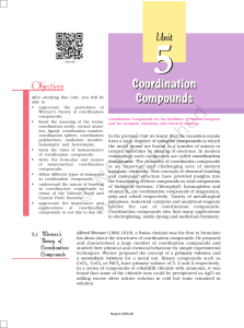 Coordination Compounds Unit 5 Chemistry Textbook