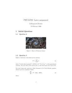 PHYA3709 Latex Assignment: Physics Questions