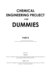 Chemical Engineering Project for Dummies Part 8: Economic Analysis