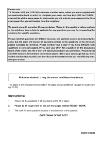 COS1501 Practice Exam: Discrete Mathematics