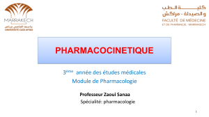 Pharmacocin&eacute;tique - Cours Universitaire