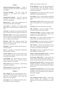 Industrial-Organizational Psychology Terms & Concepts