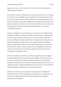 Organisasjonsatferd og ledelse: Oppgaver om problemer og beslutninger