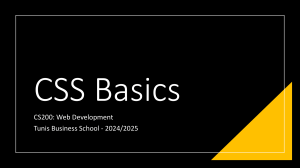 CSS Basics: Web Development Course Material