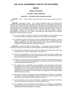 Local Government Code of the Philippines 1991