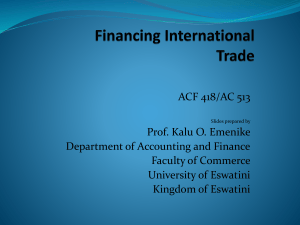 Financing International Trade: Payment Methods & Trade Finance
