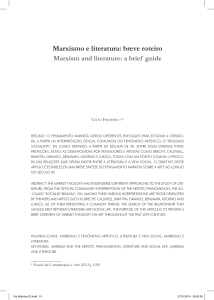 Marxismo e Literatura: Um Breve Roteiro