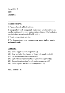 Ice Activity 1: Supply Chain Management Questions