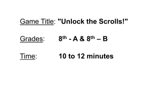 Unlock the Scrolls! 8th Grade Bible Quiz