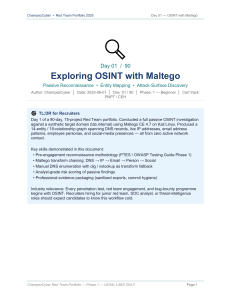 OSINT with Maltego: Passive Reconnaissance Lab Report