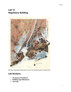 Lab 1C: Regulatory Building Occupancy & Construction