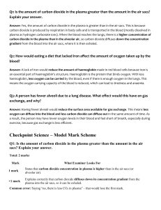 Checkpoint Science Model Mark Scheme