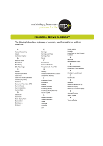 Financial Terms Glossary - Common Definitions