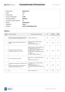 Sprawdzian z magnetyzmu dla szkoły ponadgimnazjalnej