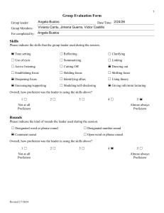Group Evaluation Form for Session Facilitation