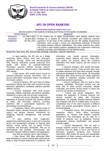 API in Open Banking: Role and Impact