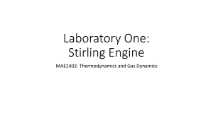 Stirling Engine Lab Manual: Thermodynamics Experiment