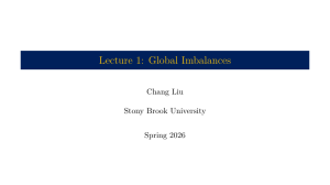 Lecture 1: Global Imbalances