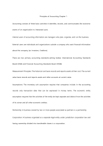 Principles of Accounting Chapter 1