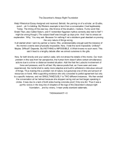 Rhetorical Essay on Possibility