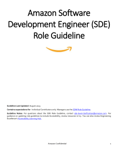 Amazon SDE Role Guideline 2023